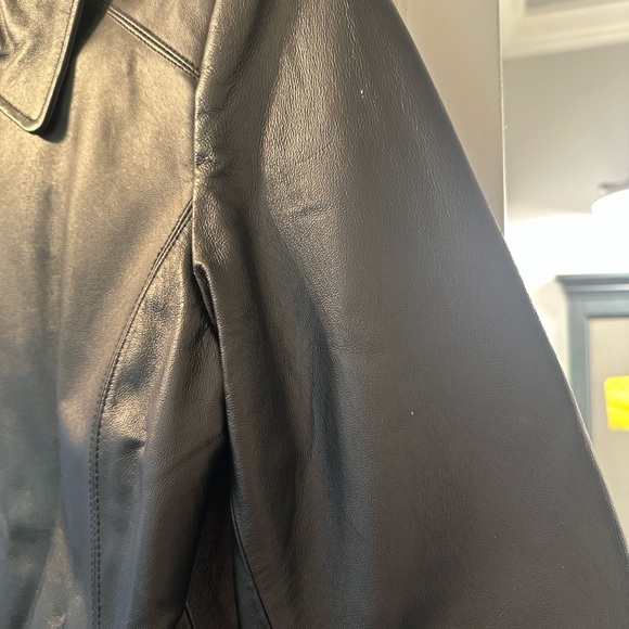 Worthington Black Leather Jacket-Lambskin. Worn 1x - Picture 8 of 11